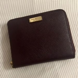 Kate spade maroon wallet EUC